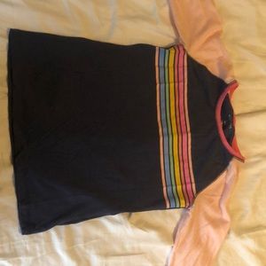 Pastel rainbow stripped shirt